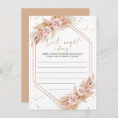 Boho Bloemige Date Night Ideeën Kaart (Voorkant / Achterkant)