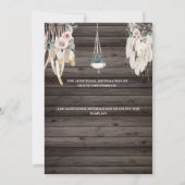 Boho bloemige geweien hertenschedel stamland count save the date (Achterkant)