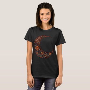 Boho Bloemige Halve Maan T-shirt