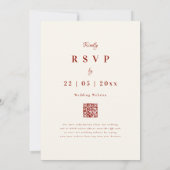 Boho Bloemige Herfst Bruiloft Kaart (Achterkant)
