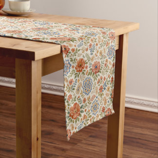 Boho Bloemige Mandala Paisley Botanisch Patroon Korte Tafelloper