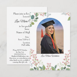Boho bloemige middelbare school diploma uitreiking