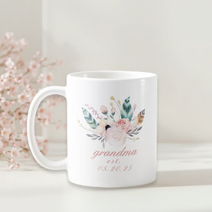 Boho bloemige Moederdag cadeau oma Koffiemok