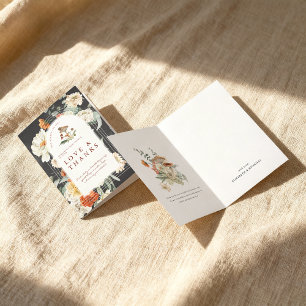 Boho Bloemige Paddenstoel Baby Shower Dank Je Bedankkaart