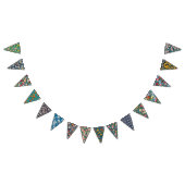 Boho bloemige patchwork multi bloem motief vlaggetjes (Alle)