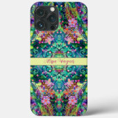 Boho  bloemige stijlvolle kleurrijke naam Case-Mate iPhone case (Achterkant)