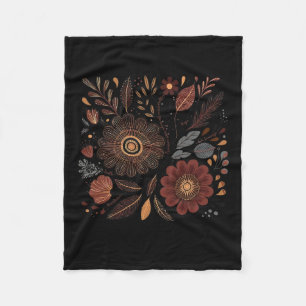 Boho bloemige subtiele anti-Trump verborgen boodsc Fleece Deken