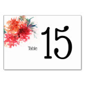 BOHO Bloemige Tafel Nummers - Aangepaste Gepersona Kaart (Achterkant)