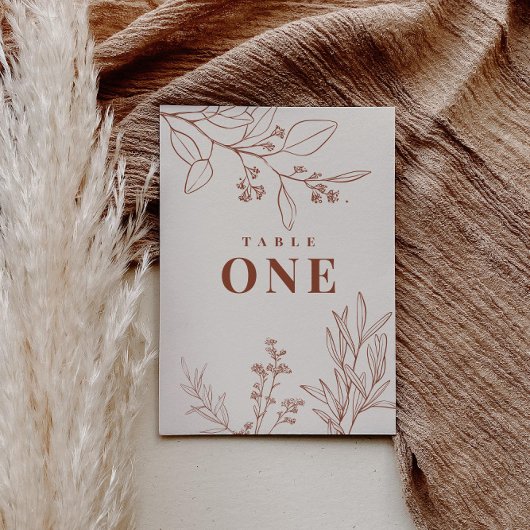 Boho Bloemige Tafelnummers