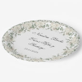 Boho Bloemige Trouwfeest Spaans Papieren Bordje (Gekanteld)