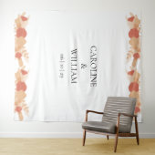 Boho Bloemige Trouwfoto Booth Achtergronden Wandkleed (In Situ (horizontaal))