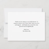 Boho bloemige verbrande oranje bordeauxrood bruids bedankkaart (Achterkant)