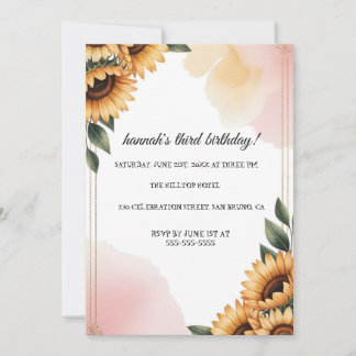 Boho bloemige verjaardagsuitnodiging | Aangepaste Kaart