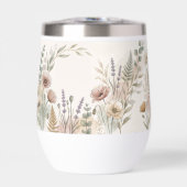 Boho Bloemige Waterfles – Gepersonaliseerd Cadeau (Voorkant)