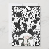 Boho Bloemkoe Heb je de Moos-verjaardag gehoord Kaart (Achterkant)