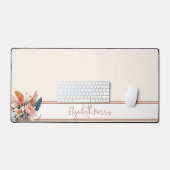 Boho bloemstuk gepersonaliseerd bureaumat (Keyboard & Muis)
