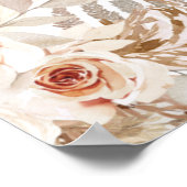 Boho Bloemstuk met Pampas Varens Welkom Bruidsborr Poster (Hoek)