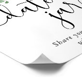 Boho Bloom | Bourgogne Red en Navy Blue Date Jar Poster (Hoek)