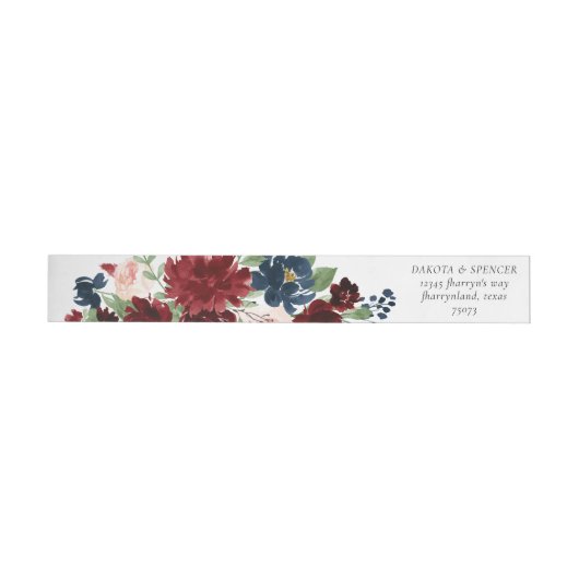 Boho Bloom | Bourgondisch rood en marineblauw Adre (Individueel)