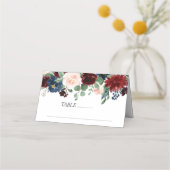 Boho Bloom | Bourgondische rode en rustieke marine (Voorkant)