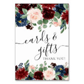 Boho Bloom | Bourgondische rustieke bloemenkrans c Kaart (Achterkant)