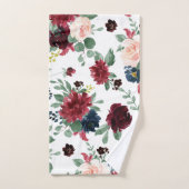 Boho Bloom | Brousset rouge de Bourgogne et Motif (Serviette à main)