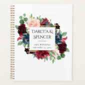 Boho Bloom | Burgundy Rouge et bleu marine Personn (Devant)