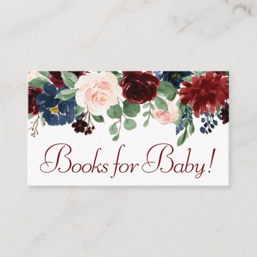 Boho Bloom | Elegante Marsala Rode Bloemenkrans On Informatiekaartje (Voorkant)