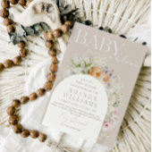 Boho Bloom Garden Wildflower Spring Baby shower Kaart