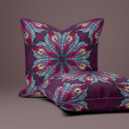 Boho Bloom in Plum Wine Kussen