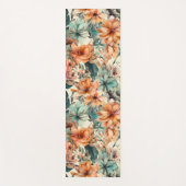 Boho Bloom: Kleurrijke Floral Oasis Yoga Mat (Voorkant)