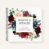 Boho Bloom | Livre d'invités photo de la Bourgogne (Devant)