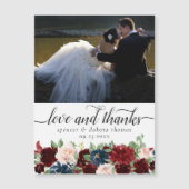 Boho Bloom | Magnet de Merci photo de la marine de (Devant)