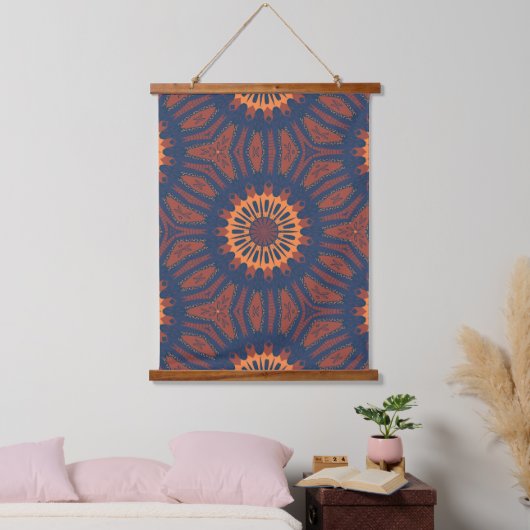 Boho Bloom Mandala Pattern Hangend Wandkleed (Slaapkamer)