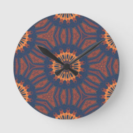 Boho Bloom Mandala Pattern Ronde Klok