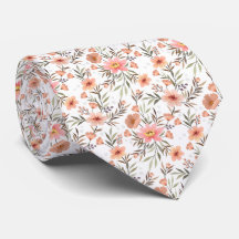 Boho Bloom Roze Bloemen Stropdas