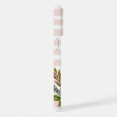 Boho Blooms Blush Rayure Monogramme (Côté droit)