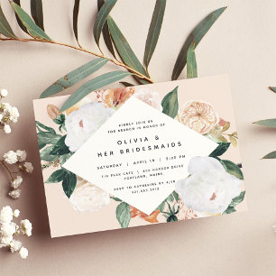 Boho Blooms Bridesmaids Brunch of Luncheon Kaart