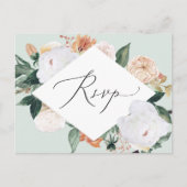 Boho Blooms carte postale RSVP avec choix de repas (Devant)