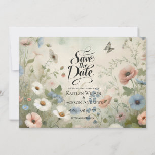 Boho Blooms en huwelijksgeloften Save The Date