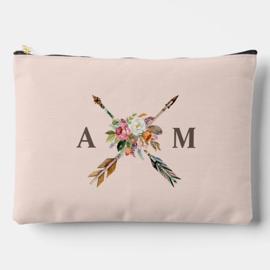 Boho Blooms en pijlen monogram Etui (Voorkant)