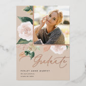 Boho Blooms | Faire-part d'obtention d'un diplôme  (Recto)