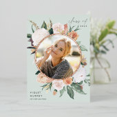 Boho Blooms | Faire-part d'obtention d'un diplôme (Debout devant)