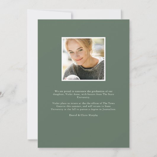 Boho Blooms | Faire-part d'obtention d'une licence (Dos)