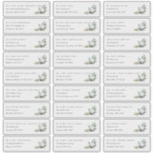 Boho Blooms | Individuele gastAdresetiketten Sticker (Voorkant)