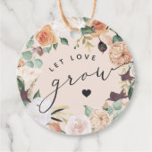 Boho Blooms Let Love Grow Plant of Seed Bedankjes Labels (Voorkant)