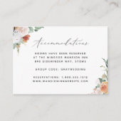 Boho Blooms Mariage Hotel Hébergement Cartes (Devant)