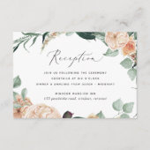 Boho Blooms Mariage Réception Carte Boîtier (Devant)