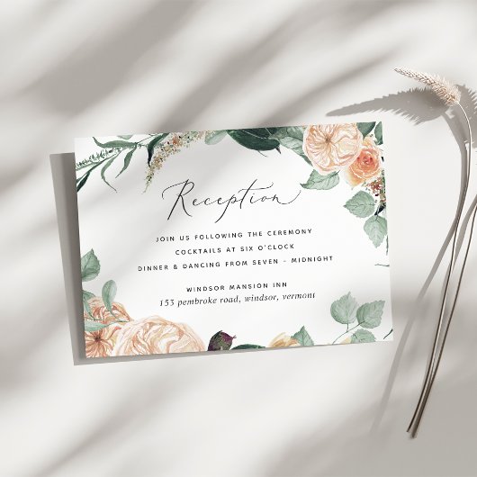 Boho Blooms Mariage Réception Carte Boîtier