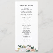 Boho Blooms Modern Floral Wedding Ceremony Programma (Achterkant)